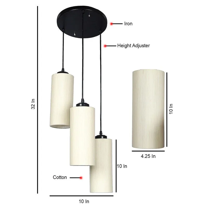 Glowspire Triple Metal Ceiling Lamp - Beige media 8
