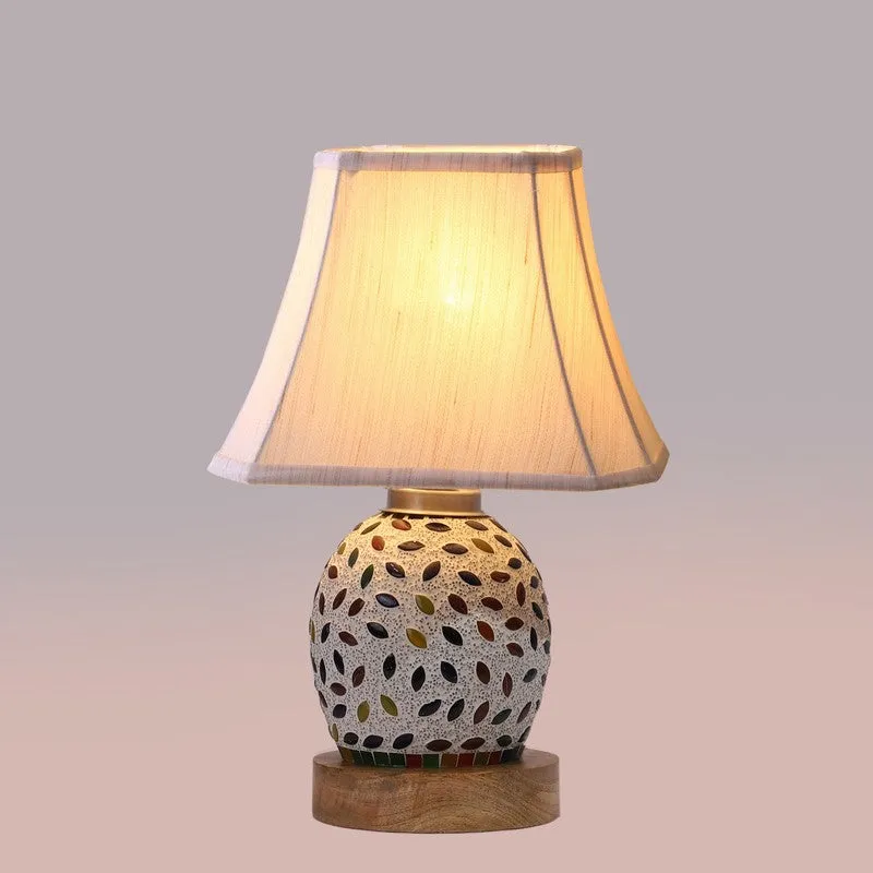Elyra Square Wooden Table Lamp - Multicolor media 6