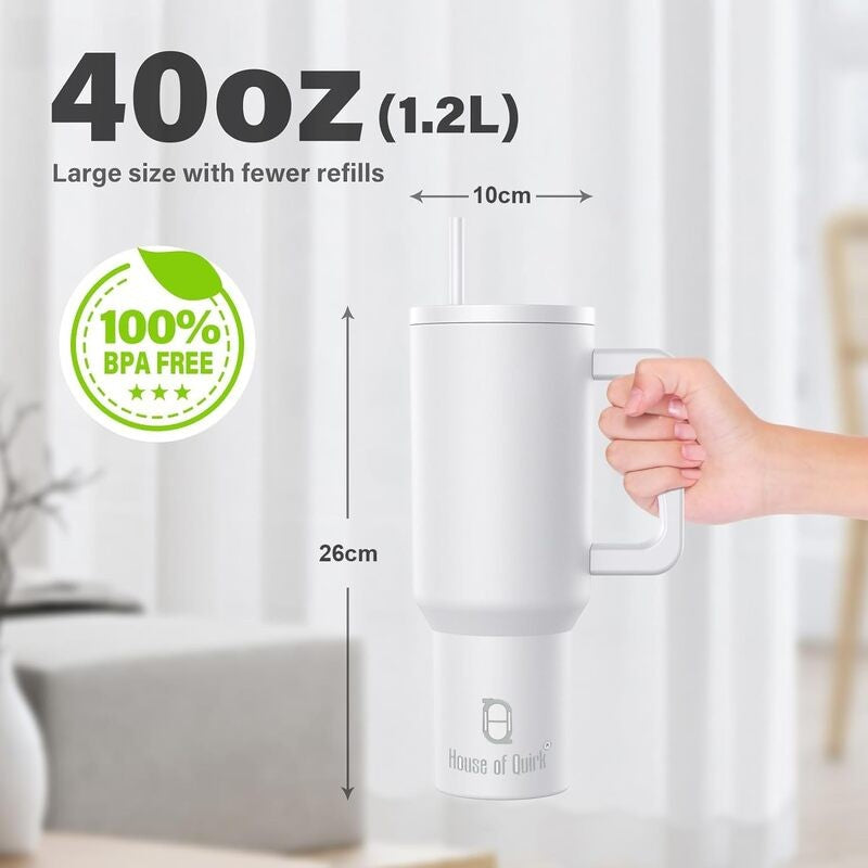 Hydra Boost Stainless Steel Tumbler (1200 ML) - White media 9