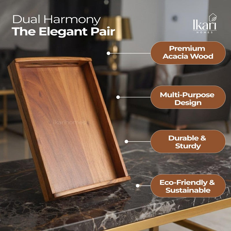 Festive Hosting Acacia Wood Serving Tray media 8