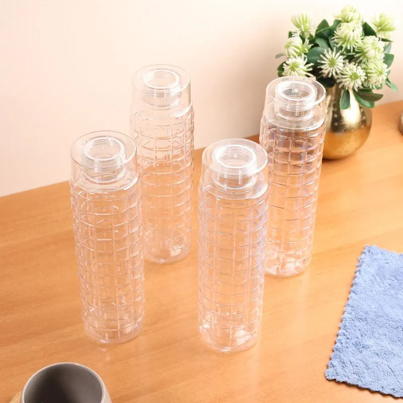 AquaGrid Transperant Clear PET Bottle (1000 mL Each) - Set Of Four media 3