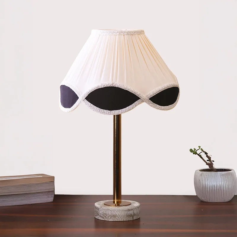 Valenica Rodin Wooden Table Lamp - White,Gold,White media 3