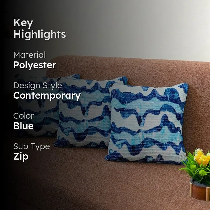 RythmFlow Cushion Cover (Blue) - Set Of Three media 2