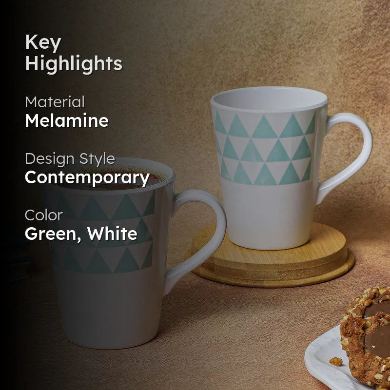 Mivano Melamine Coffee Mug (400 mL Each/Aqua) - Set of Two media 2