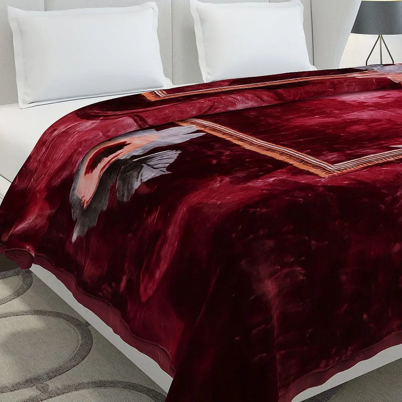 Monte Carlo Crimson Whisper Blanket (Red) - 947 GSM media 4