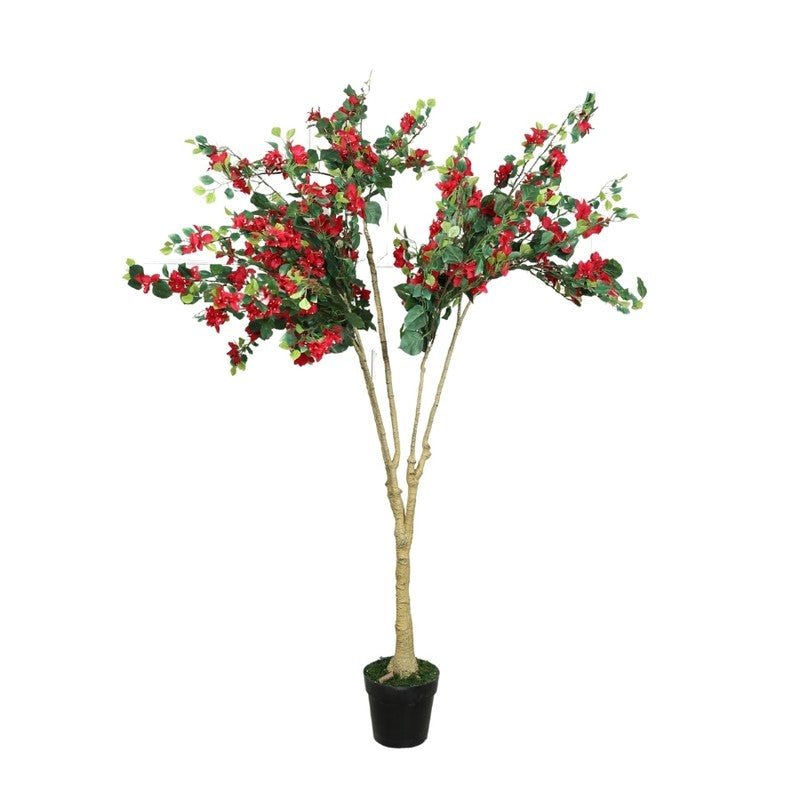 BlossomBerry Artificial Flower Plant With Black Fiber Pot - 6.3 Feet media 5