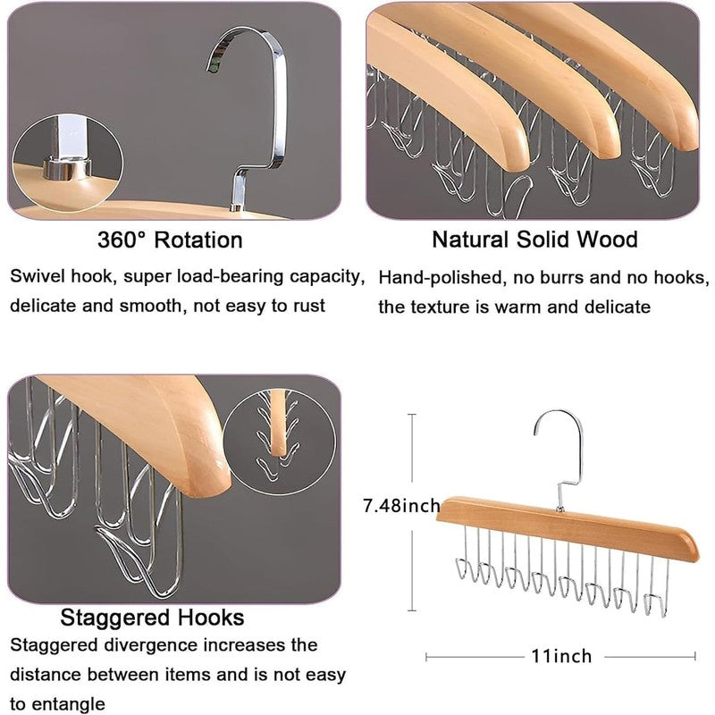 GarmentMate Wood Wood Cloth Hanger - Set Of Two media 4