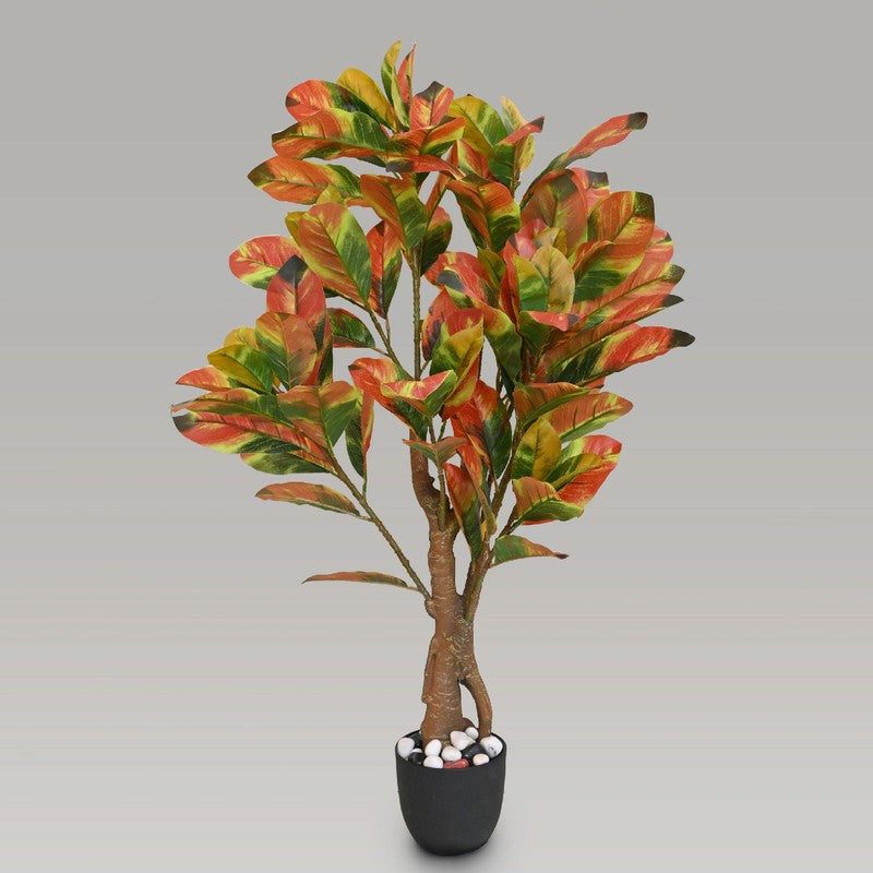 Arelon Autumn Leaf Artificial Plant With Black Plastic Pot - 110 cm (3.6 ft) media 4