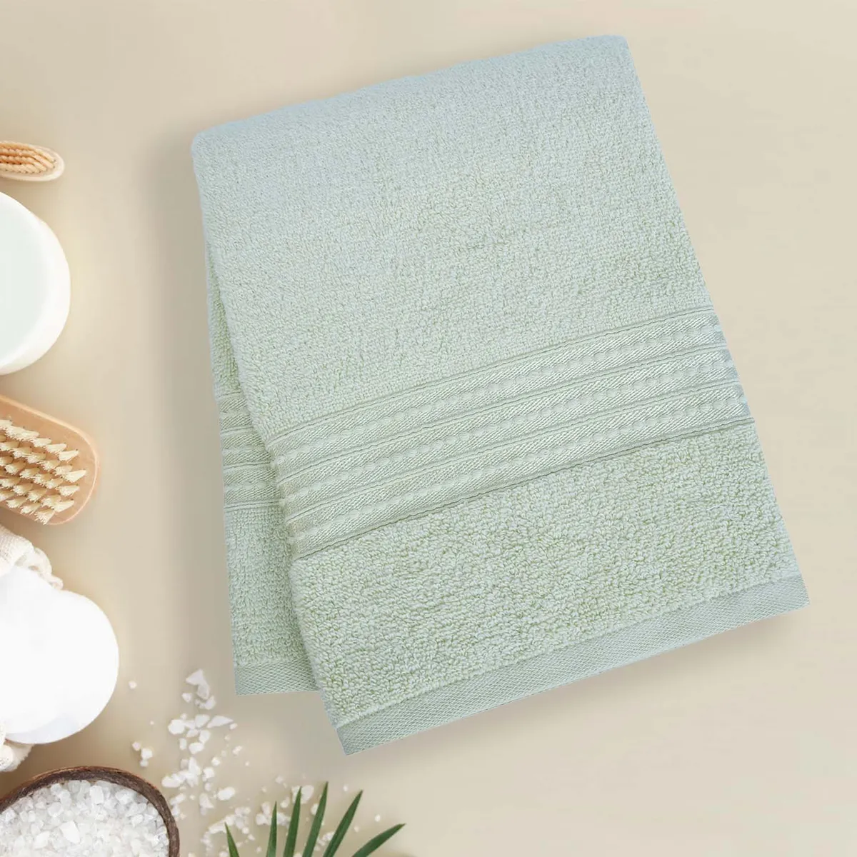Micro Cotton LuxeDry Soothe Bath Towel - Light Green media 1