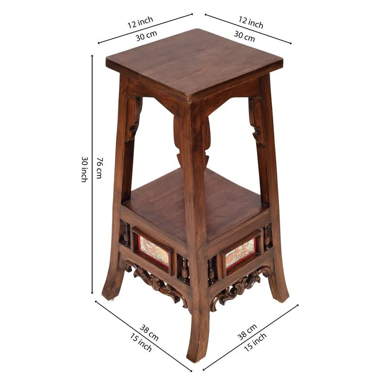 Sphinx Teak Wood Side Table media 7