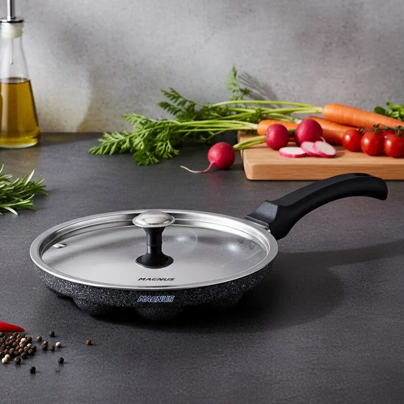 EvenHeat Non-Stick Paniyaram Pan With Lid media 1