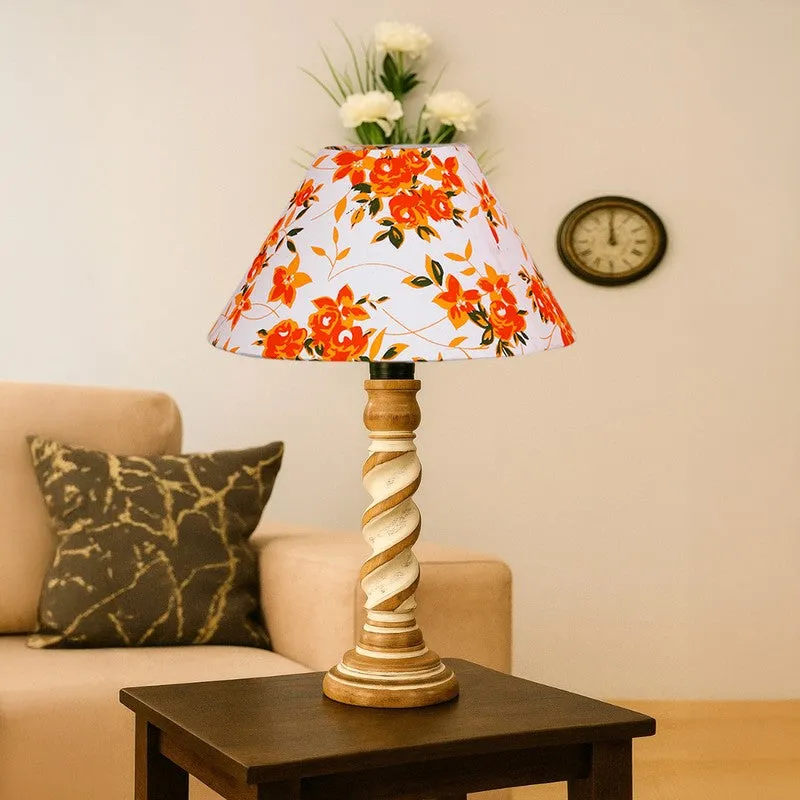 Modera Kavo Floral Wooden Table Lamp - Multicolor media 4