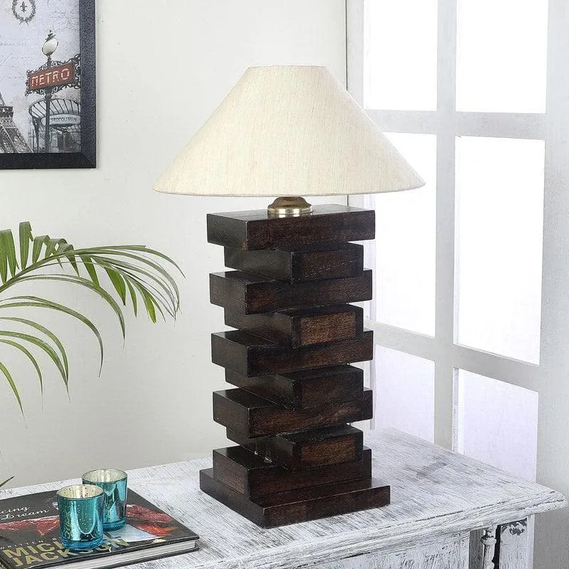 Betsy Fabric Table Lamp - White,Brown media 3