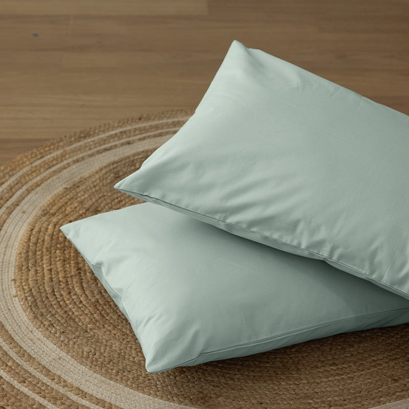 Maison Neo Solid Cotton Bedsheet (Sage Green) - 1000 TC media 11