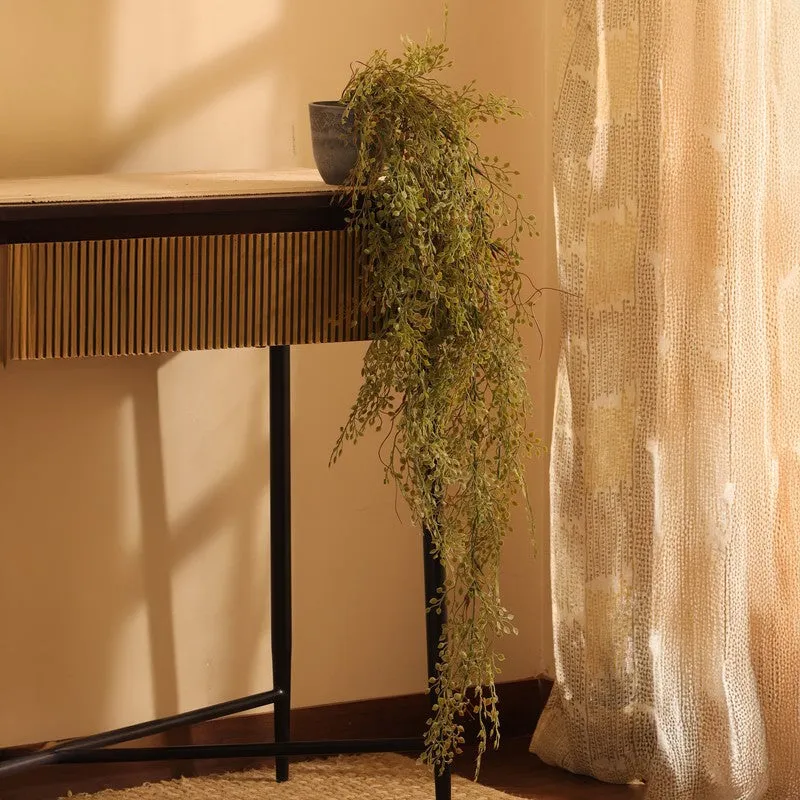 Artificial Bush Hanging Plant With Black Plastic Pot - 3.2 FT media 6