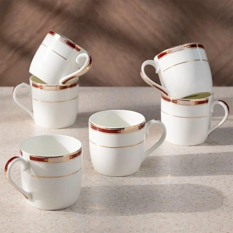 Ija Porcelain Tea Cup (200 mL Each) - Set of Six media 1