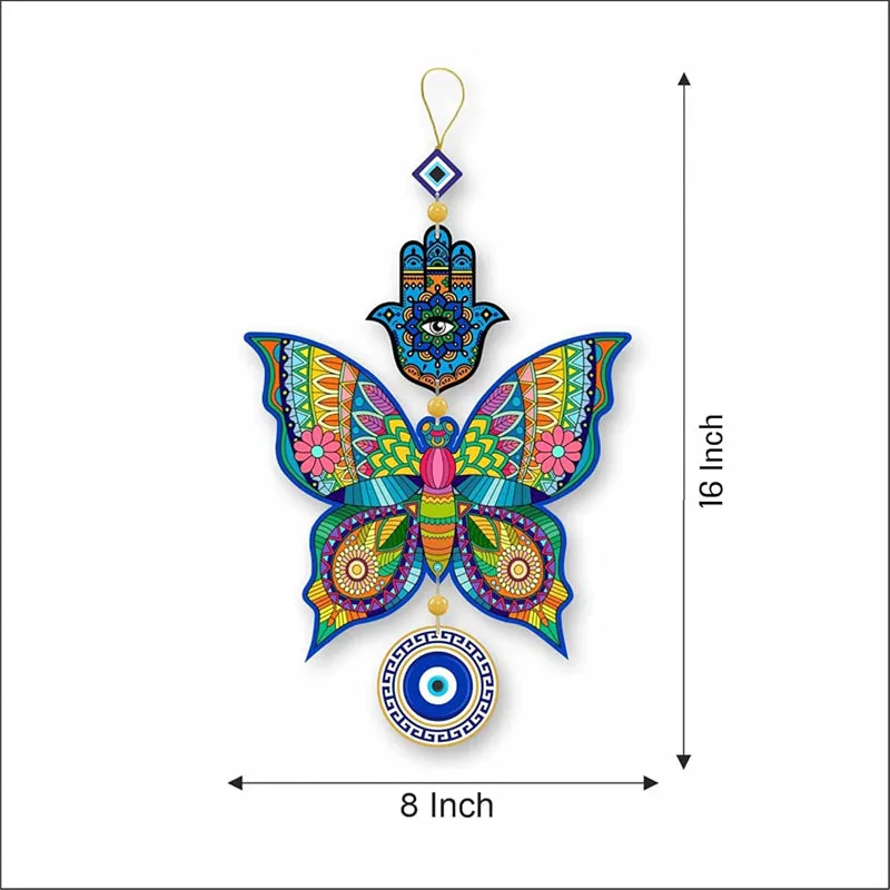 Vibrant Butterfly I Polyester & MDF Wall Hanging media 6