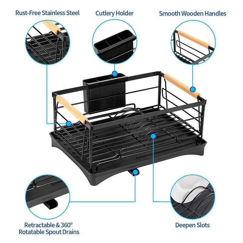 Chore Mate Dish Rack - Black media 5