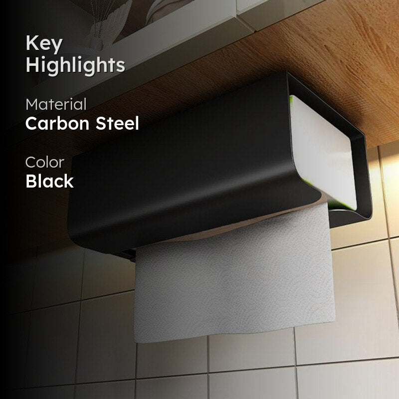 Firro Carbon Steel Wall-Mounted Tissue Dispenser - Black media 2