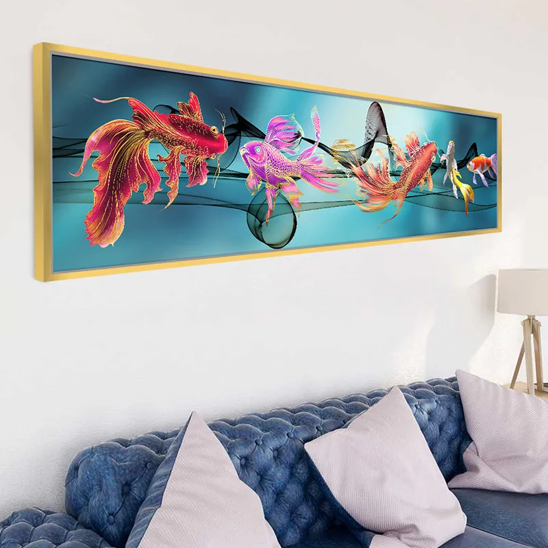 Psychedlic Koi Canvas Wall Art media 3