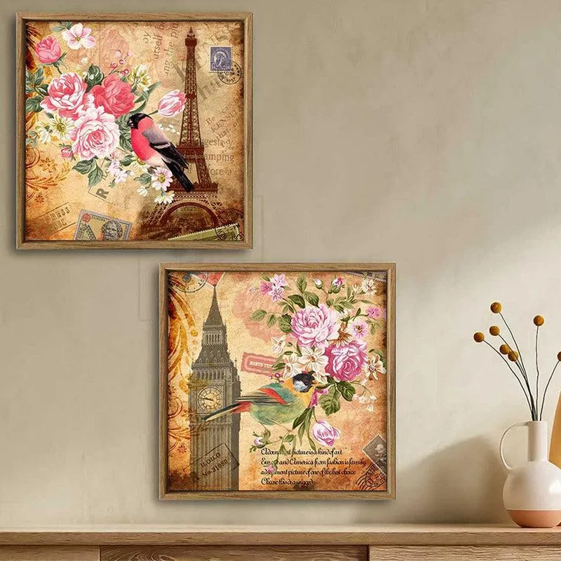 Honey Floral Wall Art - Set Of Two media 1