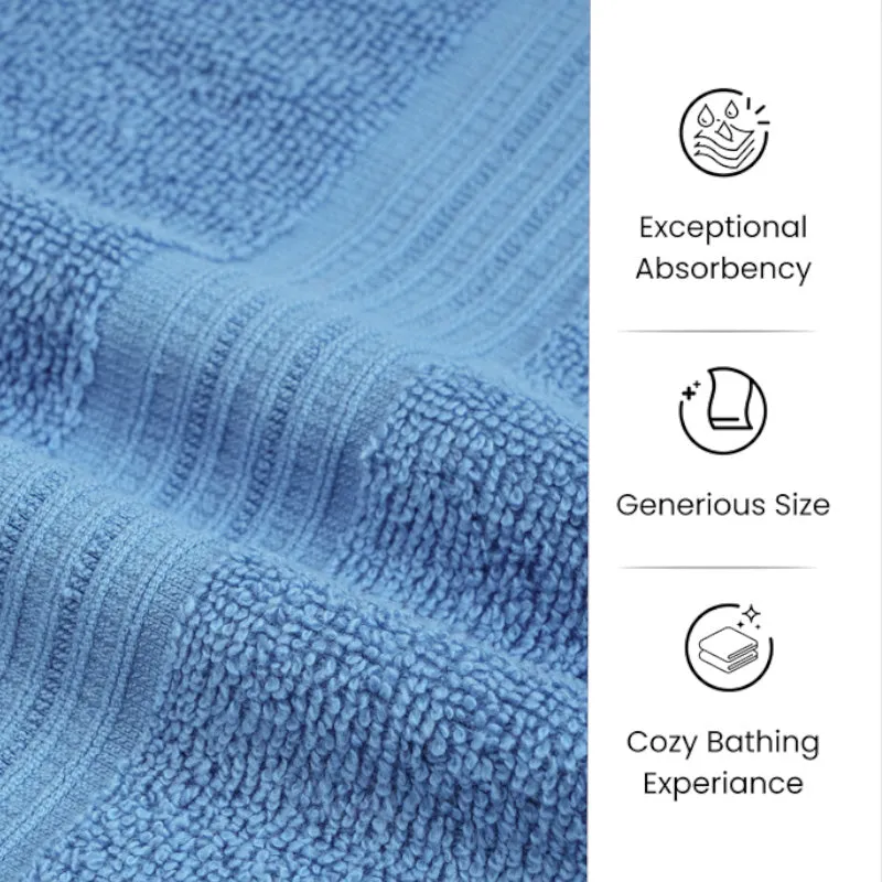 Micro Cotton LuxeDry Solid Bath Towel - Blue media 7