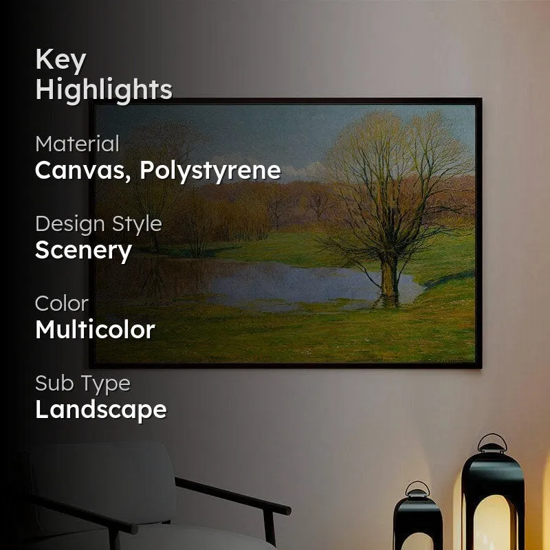 The Autumn Canvas Wall Painting - Black Frame media 2