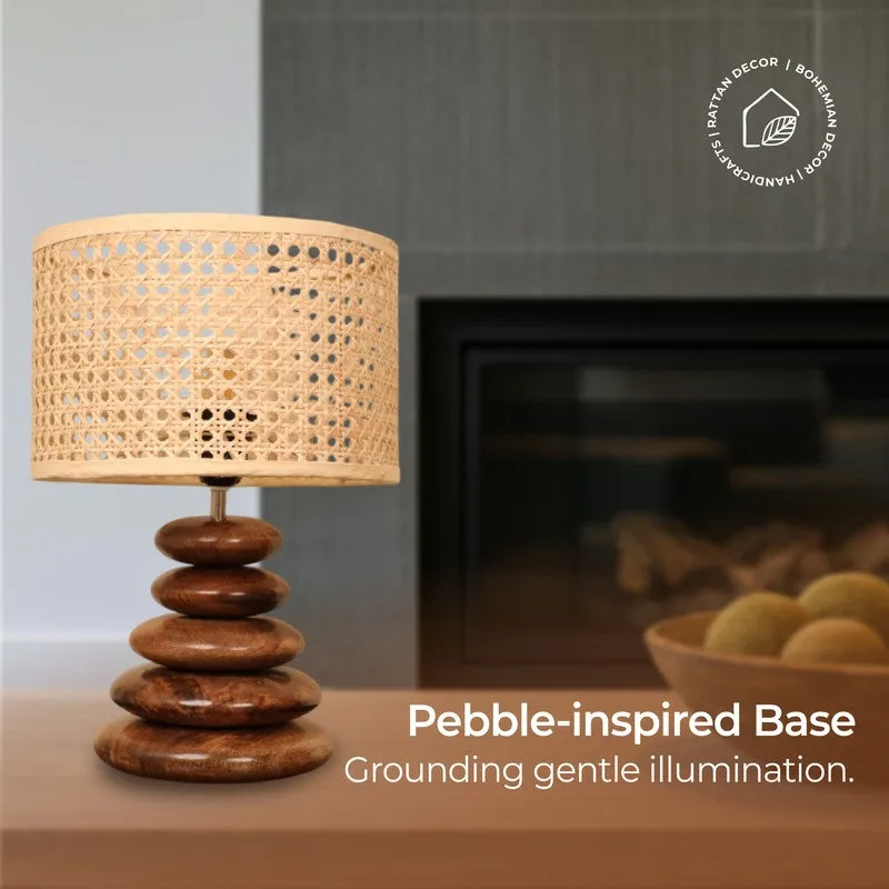 Pebble Hex Mango Wood Table Lamp media 6