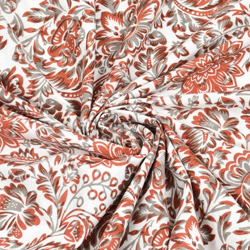 Patterna Cotton Bedsheet (Rust) - 240 TC media 5