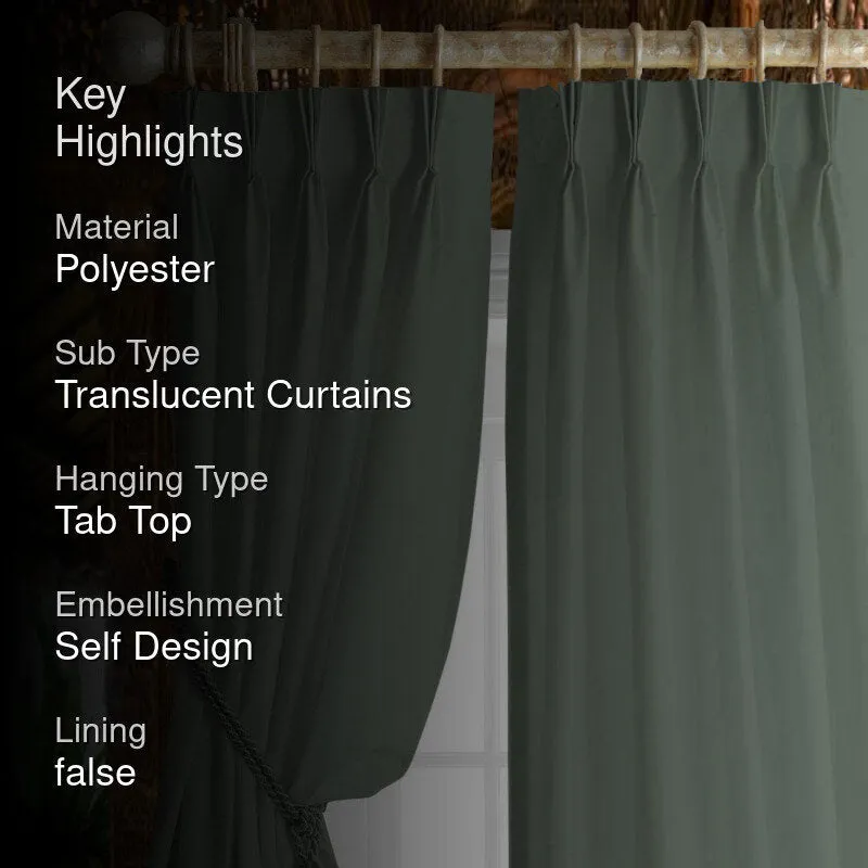 Esme Tab Top Short Width Curtain - Dark Grey media 2