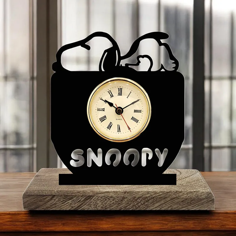 Snoopy Time Analog Table Clock media 1
