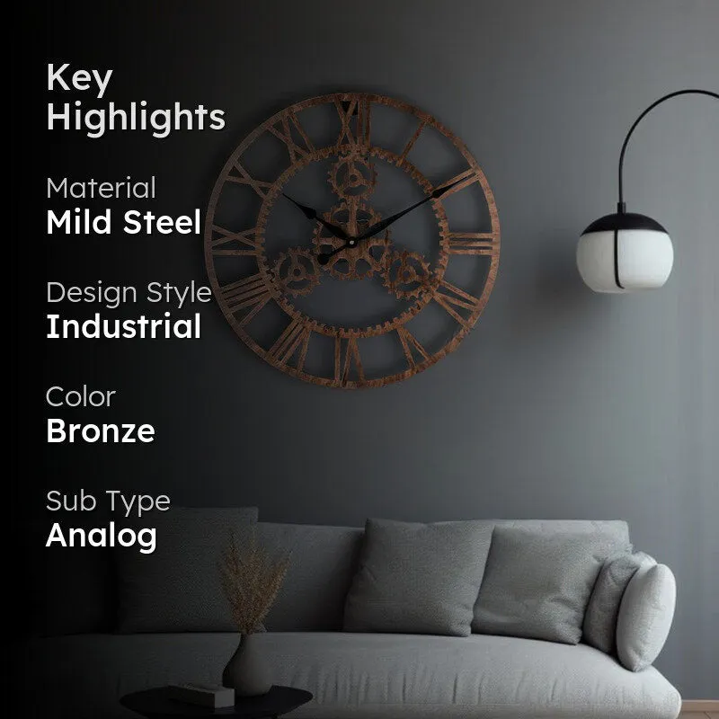 Timely Silent Wall Clock - Bronze media 2