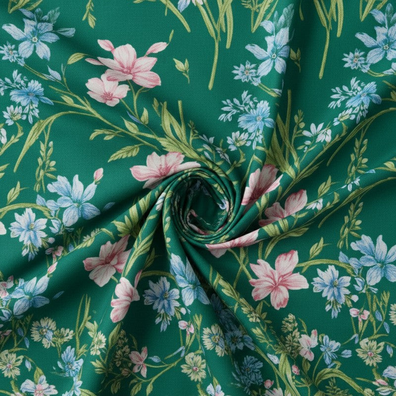Ailana Floral Microfiber Bedsheet - 125 GSM media 5