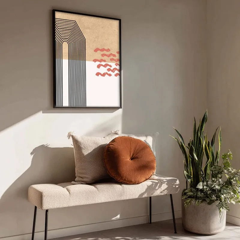 Earthbound Geometry Canvas Wall Painting With Black Frame media 4