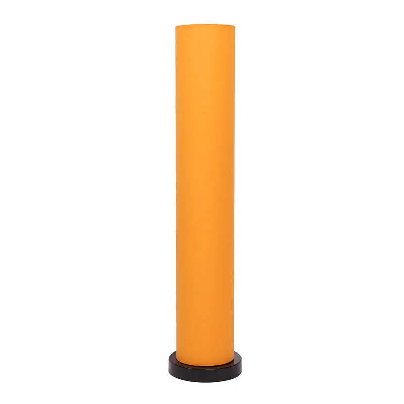 Eshe Wooden Tower Floor Lamp - Black - Yellow media 4