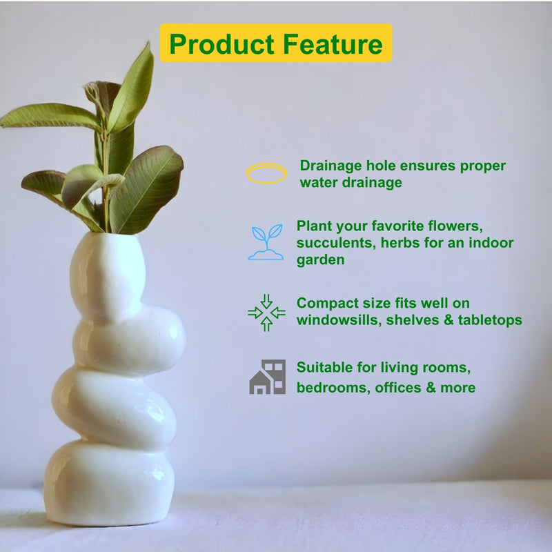Pebble Play Vase - White media 5