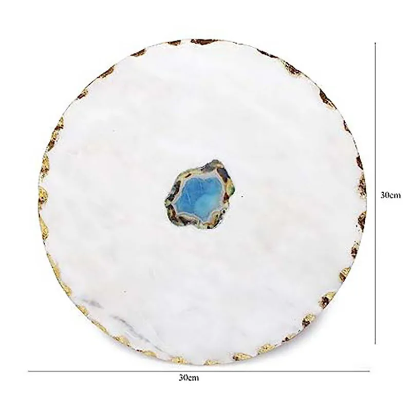 Trevi Marble Platter - Blue media 7