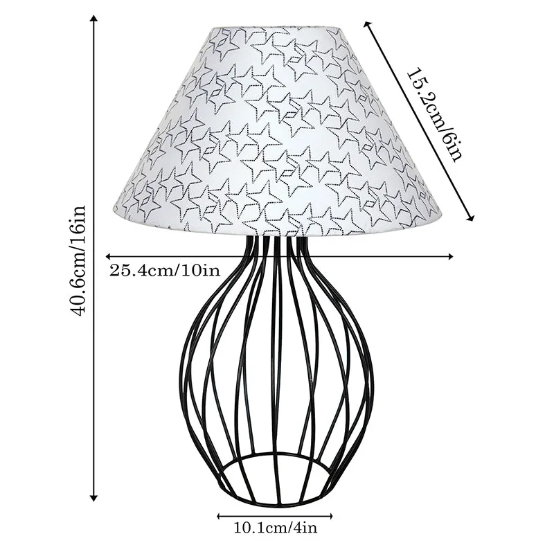 Spire Star Metal Table Lamp - White,Black media 5