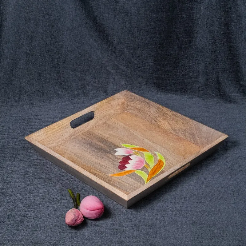 Padma Elegance Wooden Serving Tray media 7