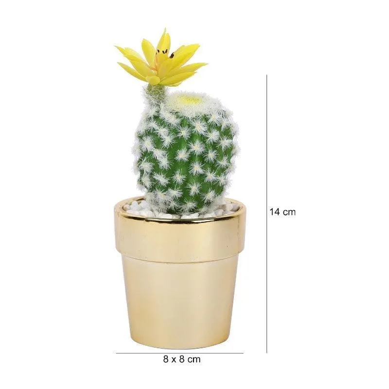 Faux Large Cacti In Ceramic Pot - 14 cms media 4