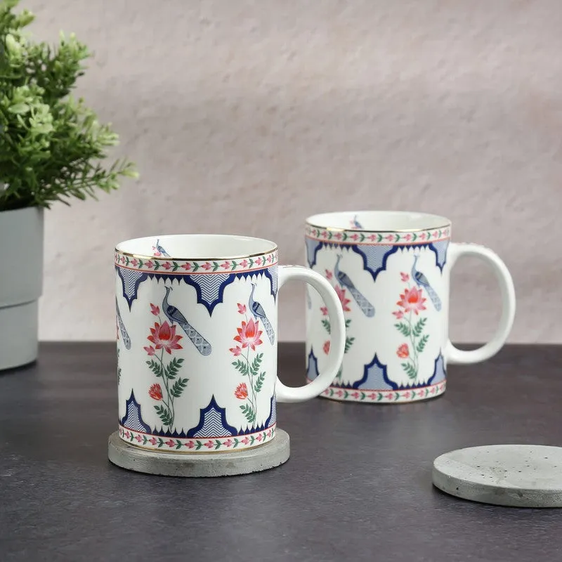 India Circus Circus Chevron Bone China Coffee Mug (360 mL Each) - Set Of Two media 1