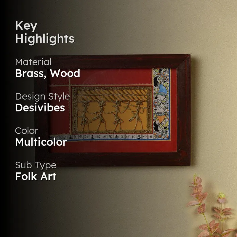 Santal Brass & Wood Wall Accent media 2