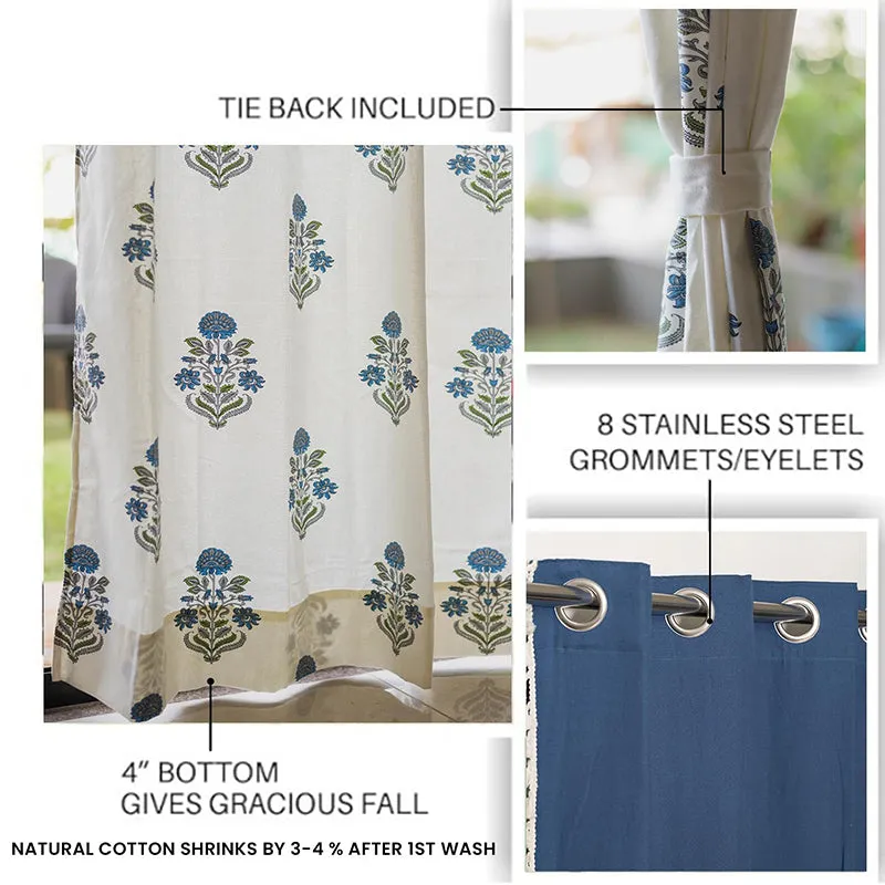Urban Space Liberty & Aura Curtain (Blue,Indigo) - Set Of Four media 4