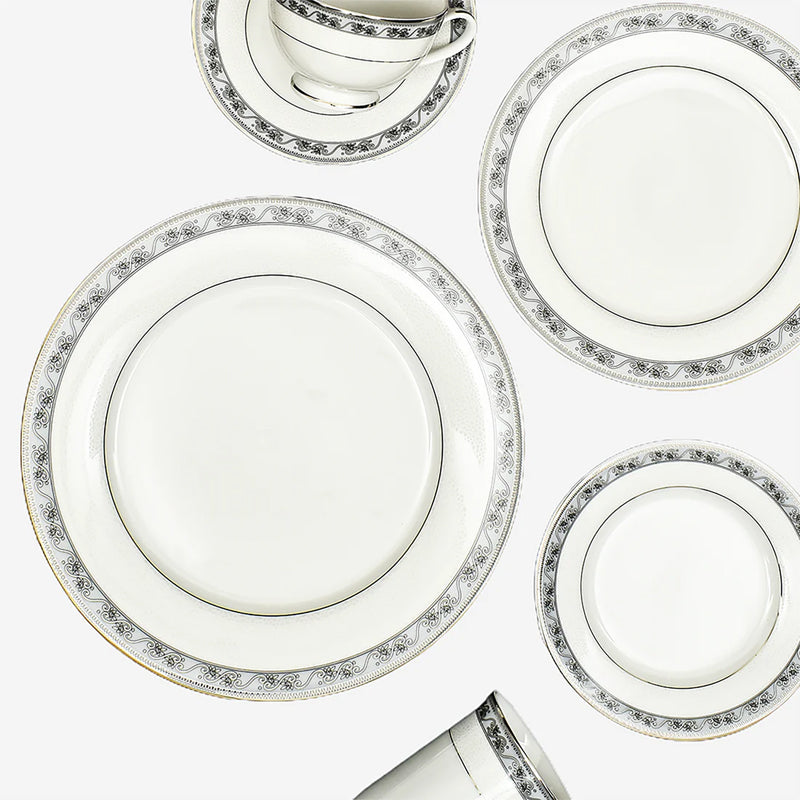 Mariella 24k Gold Brushed Porcelain Dinner Set - 33 Piece Set media 7