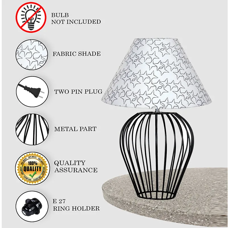 Spire Curve Star Metal Table Lamp - White,Black media 4