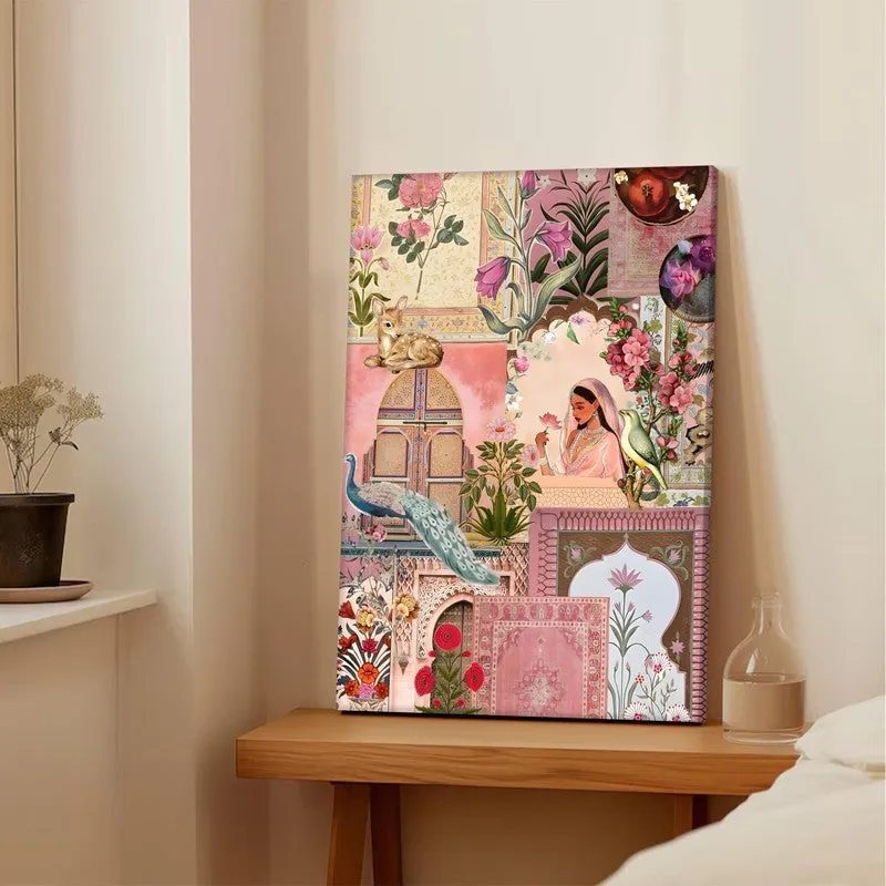 Floral Courtyard Serenity Canvas Wall Art media 3