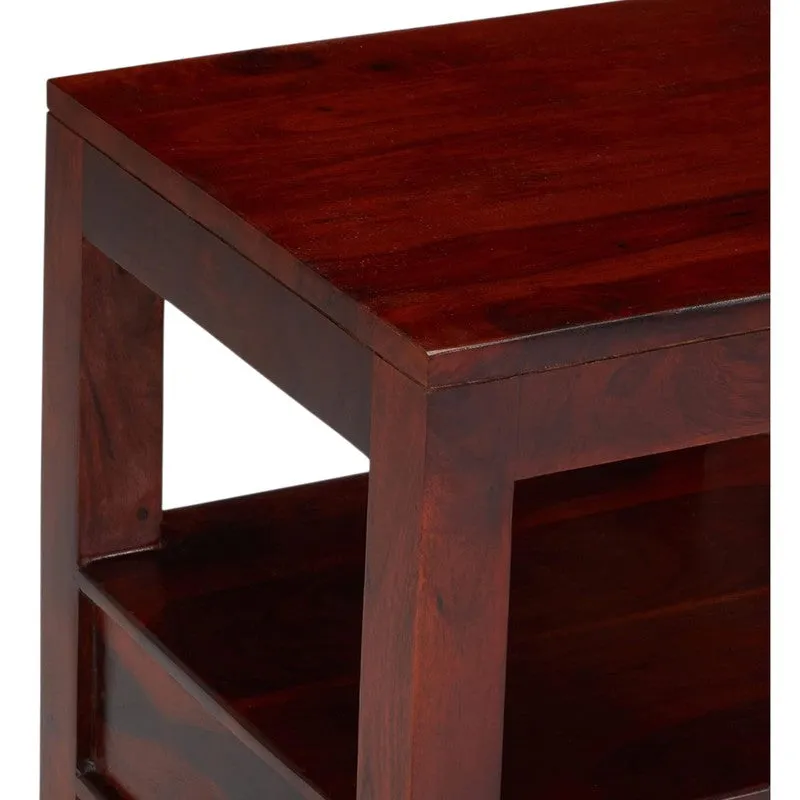 Vverix Sheesham Wooden Side & Bedside Table - Brown media 6