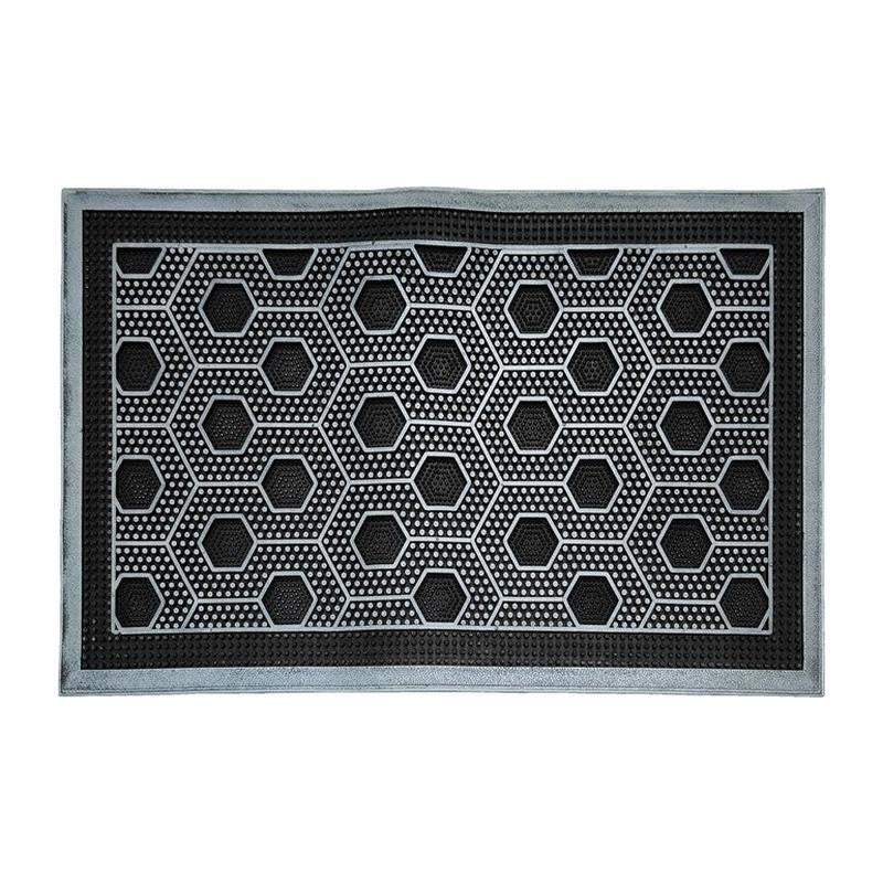 Wyra Abstract Rubber Door Mats - Silver media 7