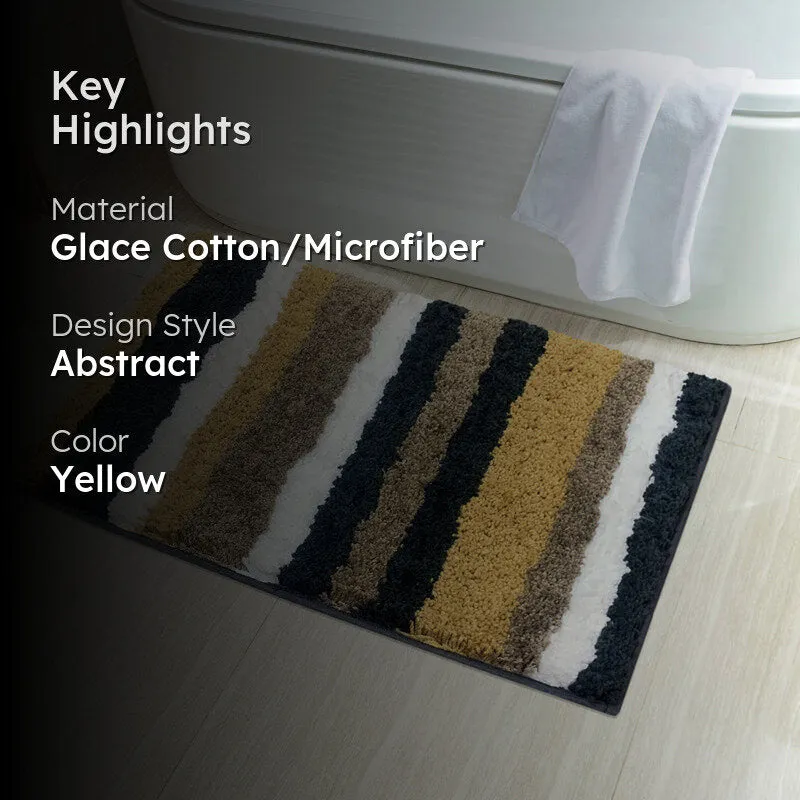 Strip Soft Microfiber Bath Mat - Beige media 2