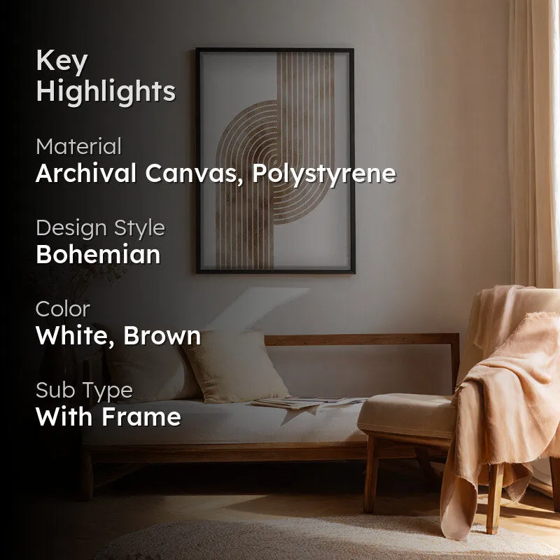 Flowing Symmetry Canvas Wall Painting With Black Frame media 2
